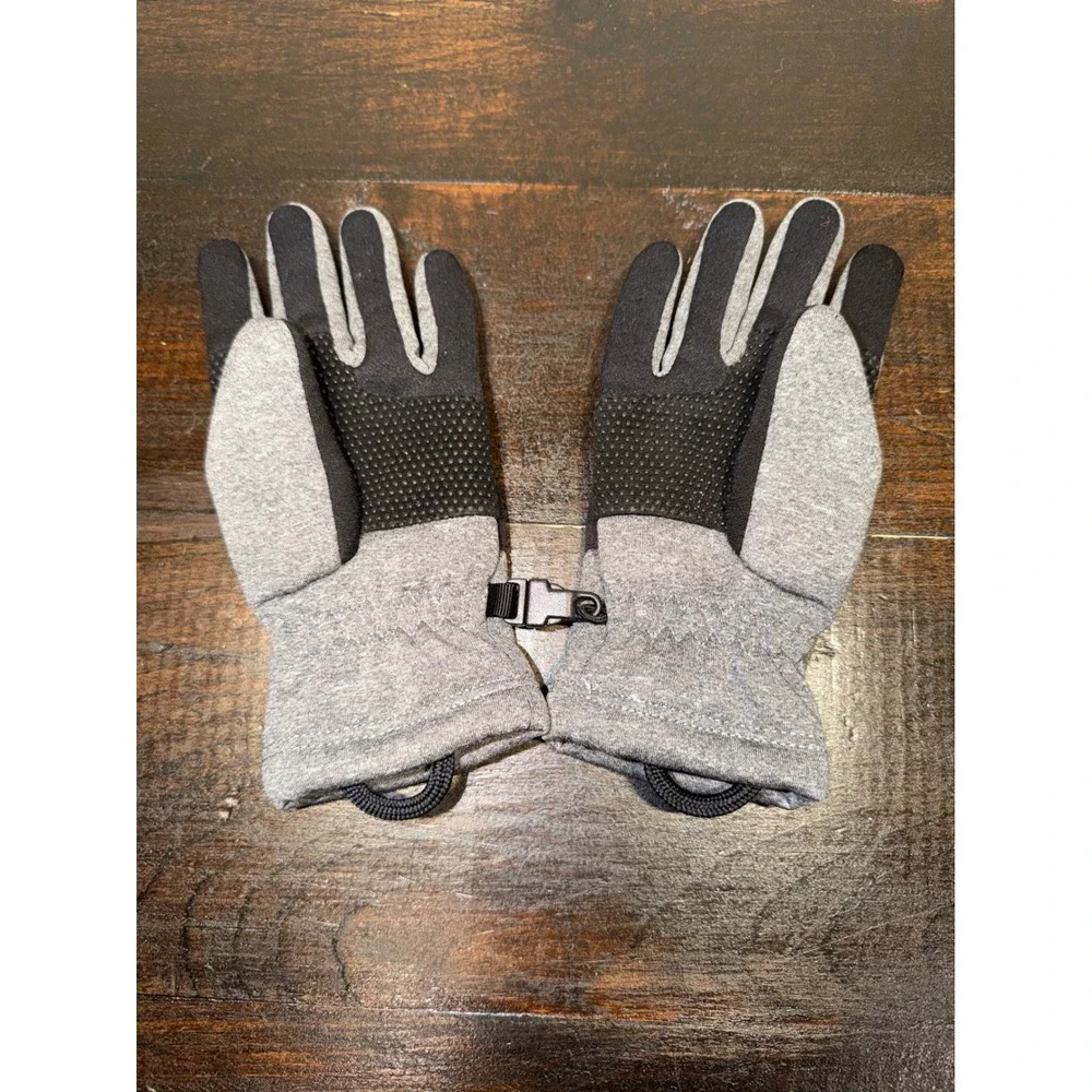 The‎ North Face Kids Gray Black Etip Fleece Lined Winter Gloves Size 5 M/M